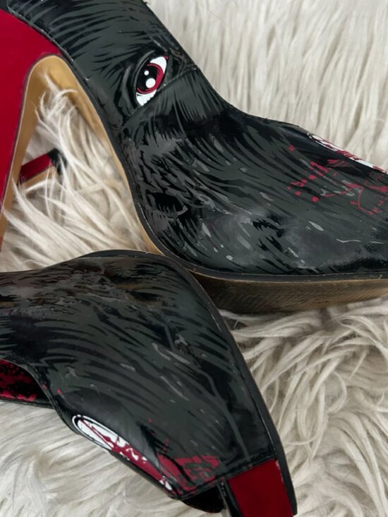 Iron Fist Wolfbeater Platform Heels Peeptoe Shoes 8 - Picture 5 of 10